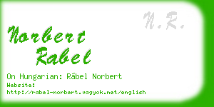 norbert rabel business card