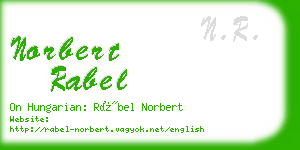 norbert rabel business card